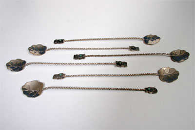6 Limonadelepels zilver